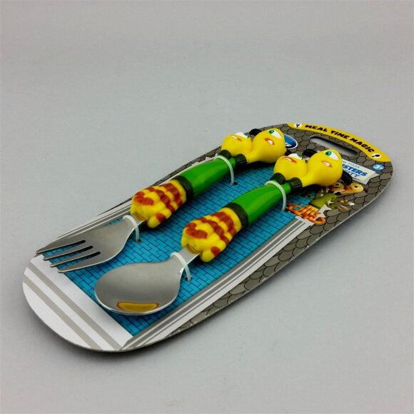 Monsters Inc University Terry Terri Fork Spoon Flatware Set Disney NWT - Picture 4 of 5